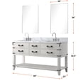 thumbnail image 4 of White Oak Double Bath Vanity With Marble Top, Faucet, And 28" Mirrors 60x22in 60 In. W X 22 D Sealed Faucet ,, 4 of 5