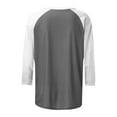 thumbnail image 5 of Htigea Women's 3/4 Long Sleeve Tshirts Raglan Crewneck Baseball T Shirts Casual Basic Pullover Loose Tunic Top Dark Gray,XL, 5 of 5