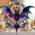 thumbnail image 5 of Rongxk Halloween Bat Stained Glass Suncatcher Window Hanging Acrylic Wall Art Suncatcher Decoration Festival Colorful Bat Home House Venue Arrangement Props 1pc, 5 of 5