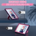 thumbnail image 4 of ELEHOLD Rugged Hybrid Case for Lenovo Tab M9 9.0"(TB-310FU, 2023), Tri-Layers Hard PC Soft Silicone Hidden Kickstand Anti-Scratch Shockproof Heavy Duty Case for Kids Men Women,Navyblue+Rose, 4 of 7