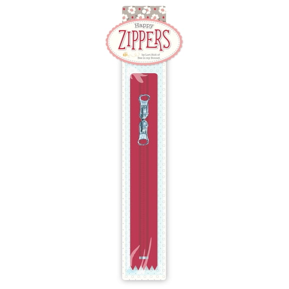 Lori Holt Happy Zippers 16in Red