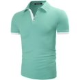 thumbnail image 2 of Polo Ajusté pour Hommes Manches Courtes T-Shirt Décontracté d'Été, 2 of 6