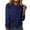 Blue Lightweight Plus Size Shirts_v, variant on CZHJS Women's Trendy Lightweight Plus Size Shirts Plain Casual Loose Solid Color Stylish Clothes for Ladies Oversized Fit Fashion Long Sleeve Round Neck Tops Pink XXL