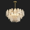 thumbnail image 2 of Homary Modern 8-Light Tiered Cloud Glass Chandelier Adjustable Hanging Rod, 2 of 11