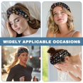thumbnail image 6 of Jiueut Dog Paw Nurse Button Headband Nursing Headbands with Buttons for Mask Nurse Headbands for Women with Buttons 4 Piece Wide Headbands for Men Sports Headbands for Teens, 6 of 7