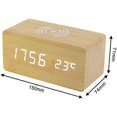 thumbnail image 2 of Thermomtre Numrique Rveil Rveil Numrique Bois Rveil Bois Led Digital Avec Chargeur Sans Fil, Rveil En Bois Avec Chargeur Induction Chargeur Sans Fil, 2 of 5