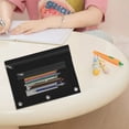 thumbnail image 6 of SHENGXINY 10 Piece Pencil Case, Pencil Pouch Cloth Eyelet Binder B5 Three Holes Zipper Office File Organizer Yellow, 6 of 6