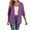 Purple., variant on Akafmk Summer Plus Size Cardigans for Women,Lightweight Open-Front Cardigan,Women's Fashion Casual Printed 3/4 Sleeved Shirt Cardigan Loose and Casual Tops Loose Cover Up Jackets Tops