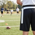 thumbnail image 3 of Hfppkn 2 Pack Flag Football Waist Belt Set with 2 Flags Audible Pop for Adult Recreational Play 120cm White, 3 of 7