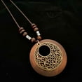 thumbnail image 2 of ievspot Women Sweater Chain Single-layer Wooden Beads Rose Decor Pendant Retro Ethnic Style Jewelry Dating Prom Party Garment Decoration Necklace, 2 of 7