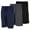 Black - Navy - Charcoal Grey, variant on DARESAY Mens Soft Knit Shorts With Adjustable Drawcord And Pockets (Pack Of 3)