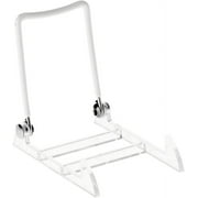 GIBSON HOLDERS 1PL Adjustable White Wire and Clear Acrylic Display Easel, 2.75" W x 3.75" D x 3.5" H, Pack of 3