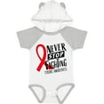 thumbnail image 3 of Inktastic Never Stop Fighting Stroke Awareness Red Ribbon Boys or Girls Baby Bodysuit, 3 of 5