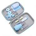 thumbnail image 1 of Paquete De 8 Prácticos Cortauñas Diarios para Bebés, Tijeras, Cepillo para El Cabello, Peine, Kit De Cuidado De Manicura, Cortaúñas para Bebés,Azul, 1 of 4