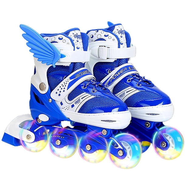Patines En Línea Con Iluminación Para Niños, Patines En Línea Ajustables Con Ruedas Iluminadas, Patines De Ruedas Para Exteriores E Interiores Para Niños Y Niñas Kearding OD016380-04