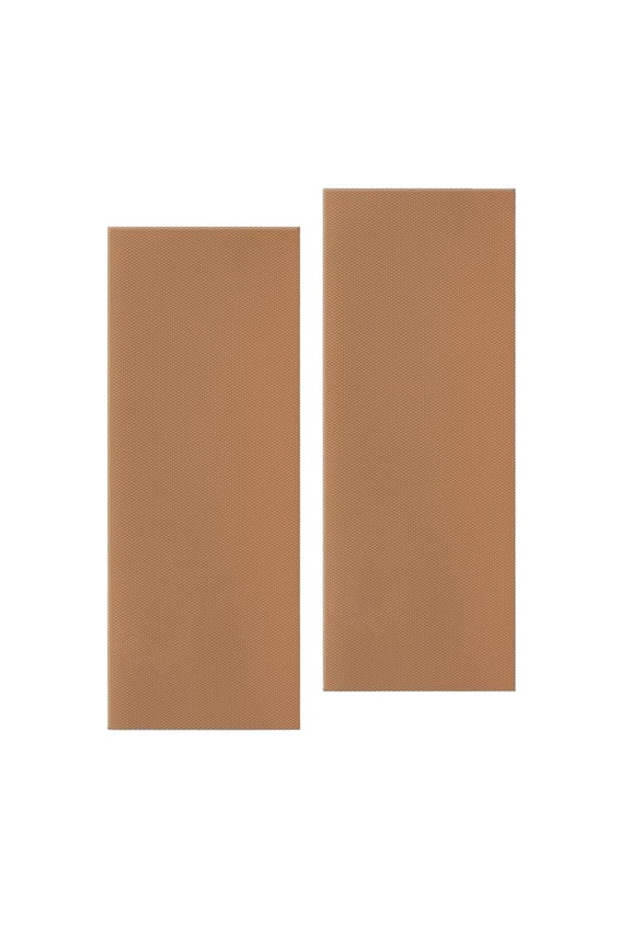 Shoe Sole Antis Slip Tape, Protective Shoe Grip Strips, Flexible Durable PVC Antislip Adhesive Tape for Smooth Leather Soles, Khaki Pattern, 2 Pieces with Gloves and Applicator