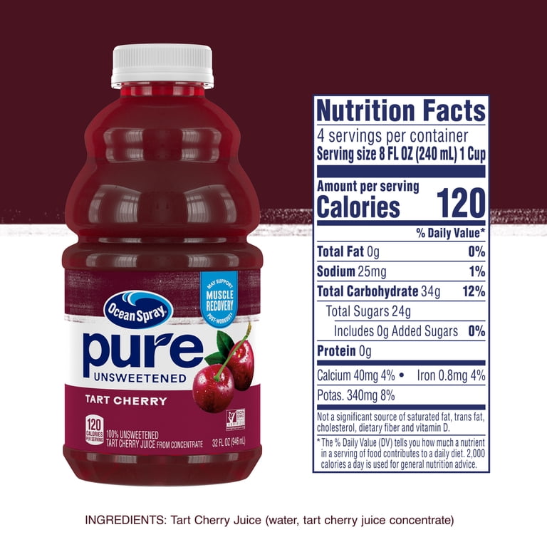 Ocean Spray, Cranberry Juice, 32 fl oz Unsweetened, No Added Sugar