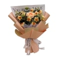 thumbnail image 3 of Ramo de flores de punto, flores de ganchillo, regalo artificial para el Día de la Madre Rosa naranja, 3 of 9