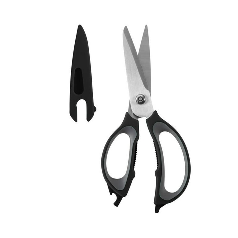 Farberware Comfort Grip Kitchen Scissors, 2 Pack, Aqua and Gray