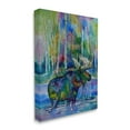thumbnail image 3 of Stupell Industries Vibrant Moose Birch Trees Swimming Splashing Lake, 36 x 48, Design by MB Cunningham, 3 of 5