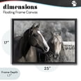thumbnail image 4 of Stupell Industries Rustic Lodge Content Horses In Pasture Black Floating Frame Canvas Art, 25 x 17, by Danita Delimont, 4 of 8