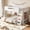 Natural, variant on Solid Wood Bunk Bed with Rock Climbing, Twin over Full Bunk Bed with Built-in Wardrobe & Storage Shelve, Full Upgraded Slats Design, Natural