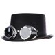 thumbnail image 1 of Gorro Steamgoggles, cilíndrico, gafas de soldador extraíbles, steampunk nuevo, inventor, disfraz, carnaval, Halloween, fiesta temática,Negro,Talla única, 1 of 5