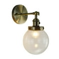thumbnail image 2 of Lámpara de pared industrial antigua Lámpara de pared de globo con pantalla de vidrio de 15 cm Aplique de pared industrial vintage Accesorio de iluminación Fokelyi 2035907-2, 2 of 9