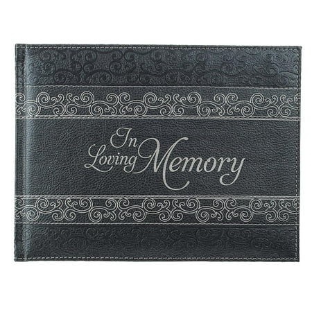 Guest Book in Loving Memory Charcoal (Hardcover)