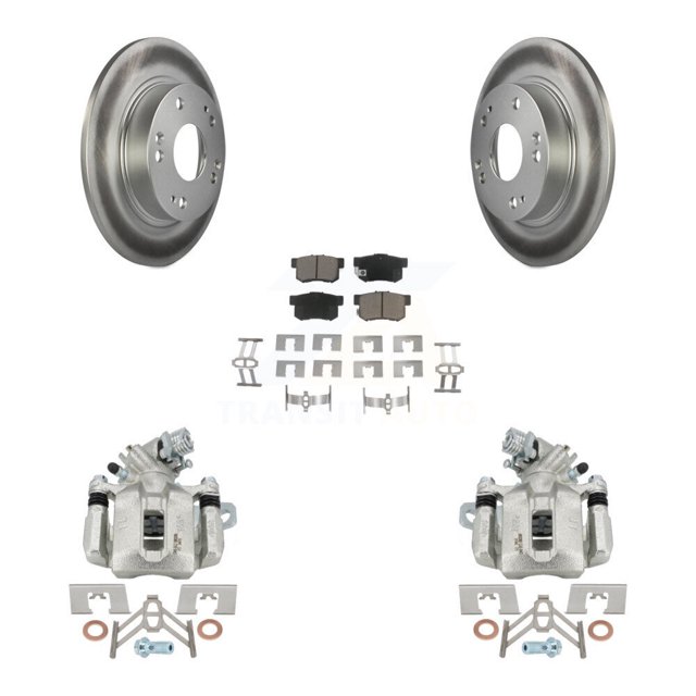 Transit Auto Rear Disc Brake Caliper Coated Rotors and Ceramic Pads Kit for Car Honda Civic Acura CSX ILX KCG-100072C