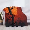 thumbnail image 3 of Yiaed Yellow Castle Sunset Tree Print Blanket Throw Blanket Soft Cozy Flannel Blanket for Home Bed Sofa Couch Chair-40"x30", 3 of 6