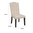 thumbnail image 4 of ACM-60822 - ACME Gerardo Side Chair (Set-2), Beige Linen & Weathered Espresso, 4 of 5