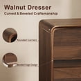 thumbnail image 5 of Bedroom Dresser with 6 Drawers, Tall Dresser, Wood Walnut Dresser for Bedroom, 47.2"W x 15.8"D x 30.7"H, 5 of 7