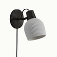 thumbnail image 3 of Petaluma Bone Porcelain Wall Sconce - Matte Black, 3 of 9