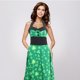 thumbnail image 3 of FELTECHELECTR Vestido de moda con cuello redondo, cintura alta y escote cruzado, estampado de trébol para el Día de San Patricio, talla M (verde), 3 of 7