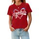 thumbnail image 3 of Camiseta Talovere para el día del partido de béisbol para mujer, color rojo, talla XXL, 3 of 5