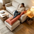 thumbnail image 6 of Long Body Support Pillow, Side Sleeping Leg Pillow, Segmented Filling Prevents Shifting, Soft Breathable Removable Cover, Multi Purpose Bed Cushion for Back, Waist Relief, Orange, 6 of 6