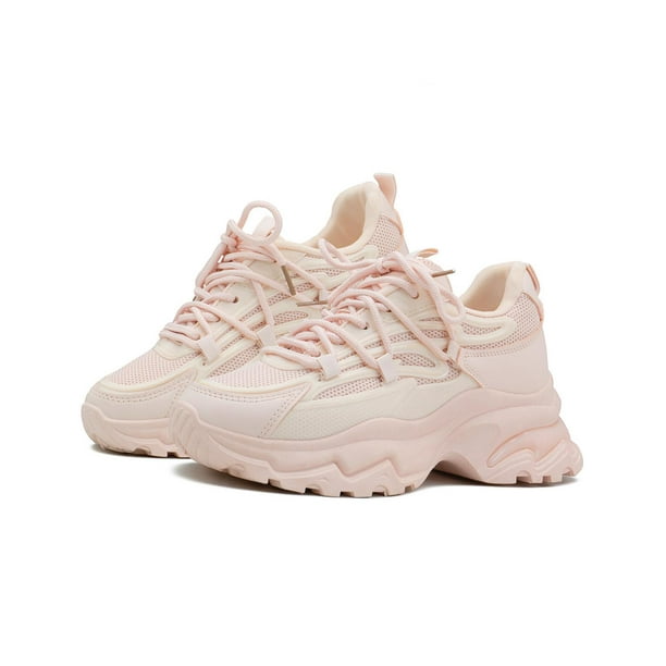 Tenis Dama Moda Chunky Plataforma Outfit Casual Rosa 22 26 rosa 22.5 Walmart en linea