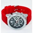 thumbnail image 4 of 48mm Montres Carlo Men's Luxury Silicone Band Fashion Sports Quartz Dress Watch (Silver/Red), 4 of 4