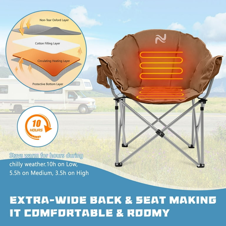 MOPHOTO Heated Camping Chair - Heated Folding Chairs for MOPHOTO Heated Camping Chair - Heated Folding Chairs for
