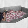 thumbnail image 6 of Floral Soft Flannel Fleece Throw Blanket, Blossoming Garden of Chrysanthemums Botany Themed Romantic Nature Growth, Cozy Plush for Indoor and Outdoor Use, 60" x 80", Pale Pink and Green, by Ambesonne, 6 of 6