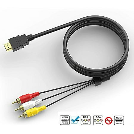 HDMI to RCA Cable, HDMI to RCA Converter Adapter Best Buy Audio Extractor Jacks (Cassette2usb Converter Best Price)