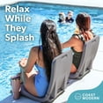 thumbnail image 4 of Coast Modern Portable Poolside Chair – Adult Foldable Flip Chair for Pool, Beach, Tailgating & Stadium – Durable Plastic with Back Support - Gray, 4 of 6
