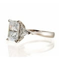 thumbnail image 2 of Radiant Cut Triangle Accent Cubic Zirconia Engagement Ring In Sterling Silver, 2 of 3