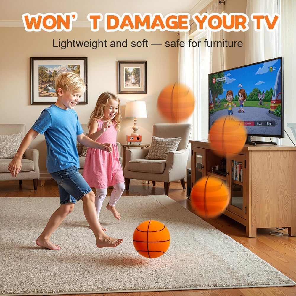 Silent Basketball, 2026 New Silent Basketball, Silent Basketballs Dribbling Indoor, No Noise Basketballs for Various Indoor Activities