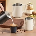 thumbnail image 5 of Stainless Steel Milk Frother Cup - Large Metal Steaming Pitcher for Coffee and Milk Frothing, 5 of 6