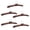 coffee color, variant on Ulxkmt 5Pcs Wine Red Silk Satin Padded Clothes Hangers Soft Sponge Hangers for Bridal Dress 38x13.5cm