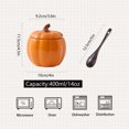 thumbnail image 2 of Qeeadeea Orange Pumpkin Ceramic Sugar Pot With Lid, Solid Sugar Bowl With Spoon, Porcelain Spice Jar, Kitchen Decoration -orange-pumpkin, 2 of 6