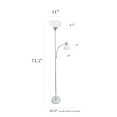 Simple Designs Floor Lamp with Reading Light, Silver - Walmart.com