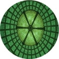 thumbnail image 1 of Ahgly Company Tapis d'Intérieur Ronds Lavables à la Machine, Style Transitionnel, Vert Émeraude Profond, 3 Pieds Rond, 1 of 7